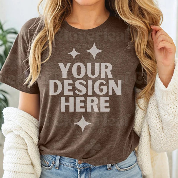 Heather Brown Bella+Canvas Unisex Tee