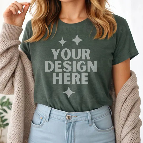 Heather Forest Bella+Canvas Unisex Tee