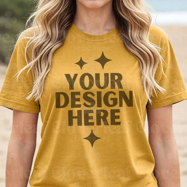 Heather Mustard Bella+Canvas Unisex Tee