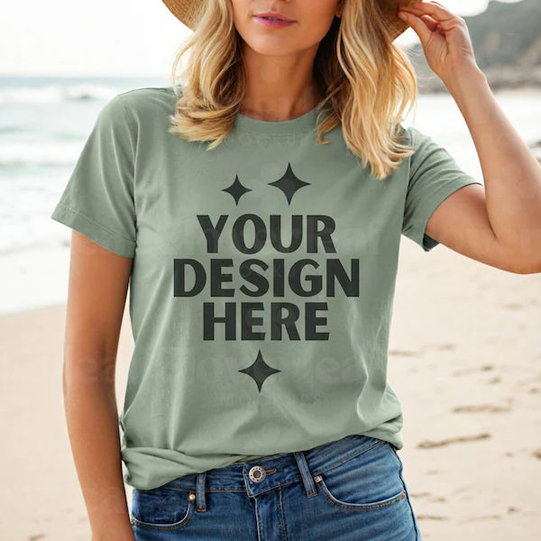 Heather Sage Bella+Canvas Unisex Tee