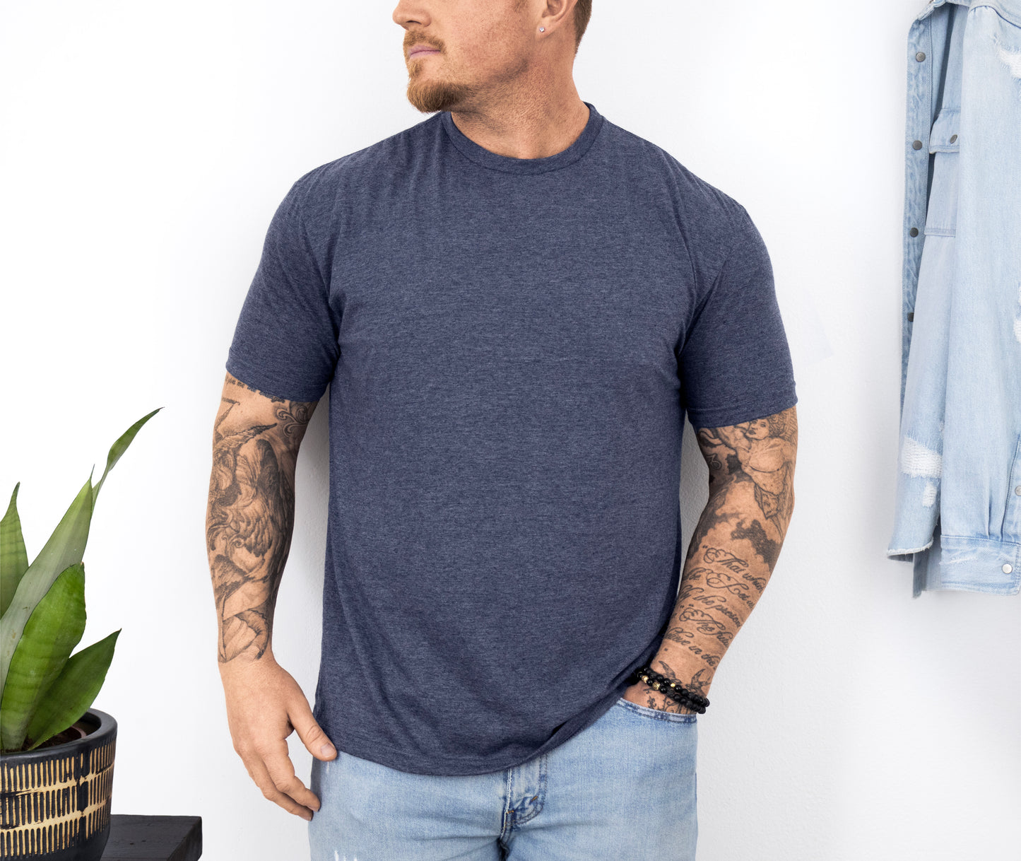 Heather Navy Gildan Softstyle Unisex Tee