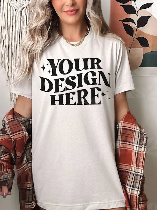 Heather Cement Bella+Canvas Unisex Tee