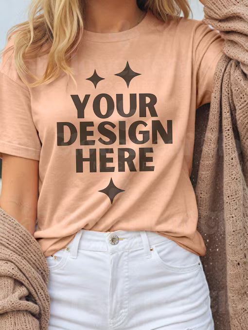 Heather Peach Bella+Canvas Unisex Tee