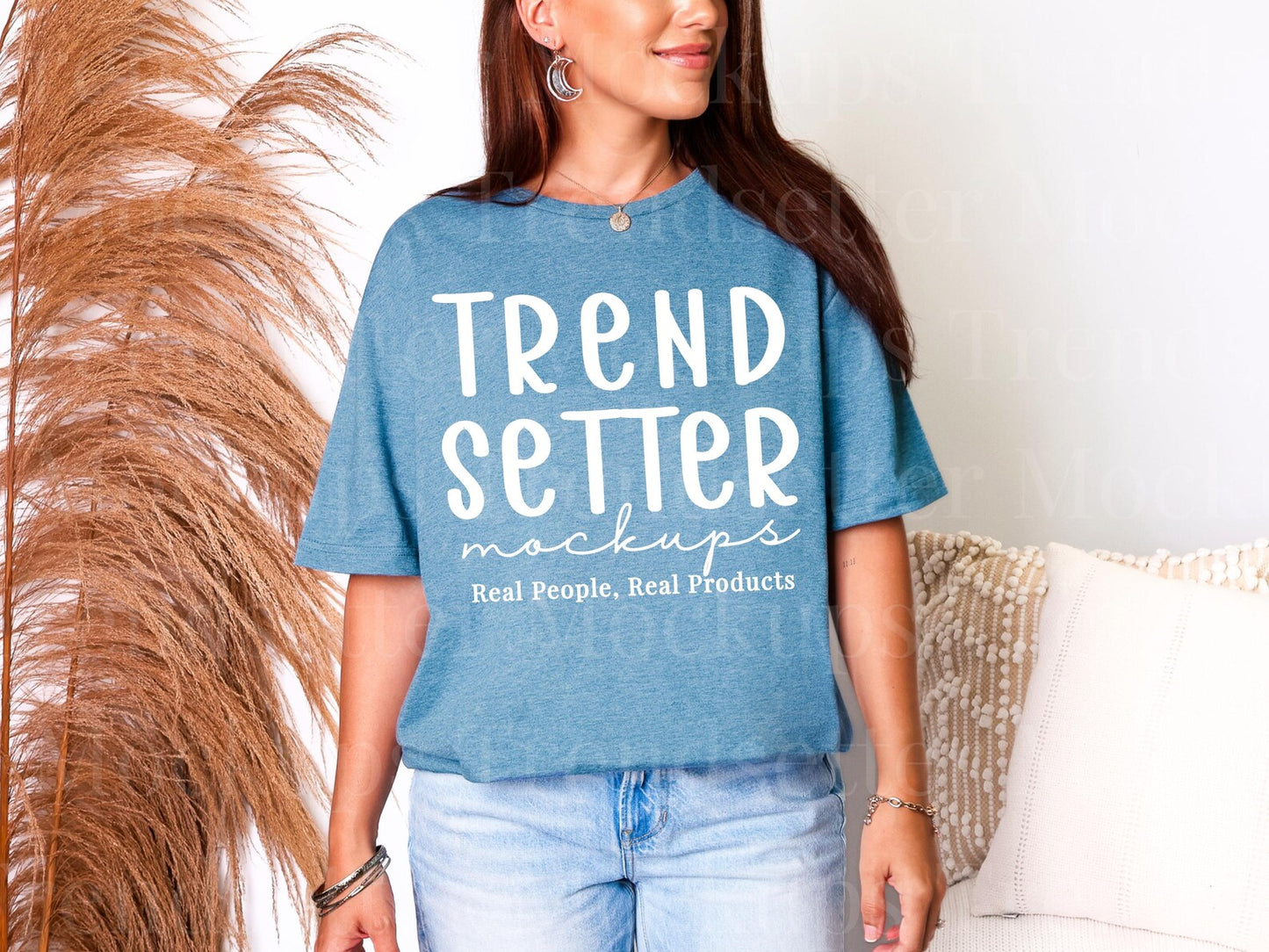 Heather Indigo Gildan Softstyle Unisex Tee