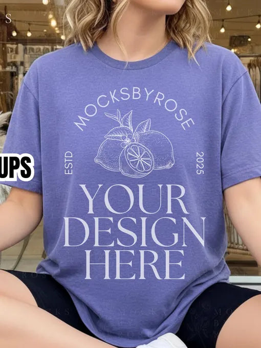 Heather Lapis Bella+Canvas Unisex Tee