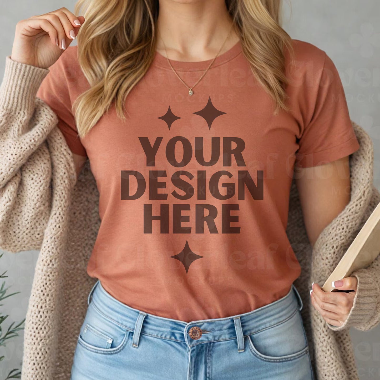 Heather Clay Bella+Canvas Unisex Tee