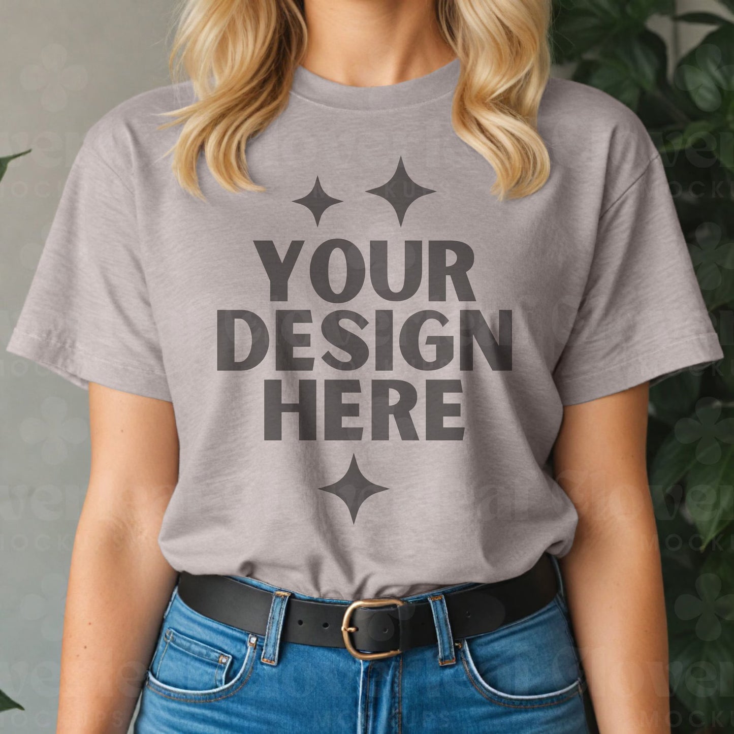 Heather Cool Grey Bella+Canvas Unisex Tee