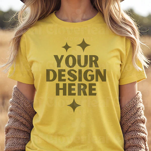 Heather Gold Bella+Canvas Unisex Tee