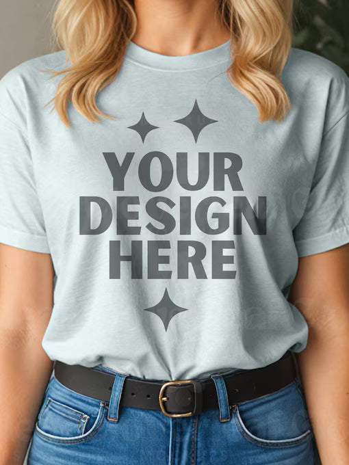 Heather Ice Blue Bella+Canvas Unisex Tee