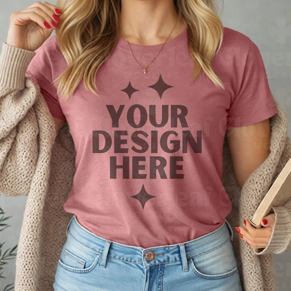 Heather Mauve Bella+Canvas Unisex Tee