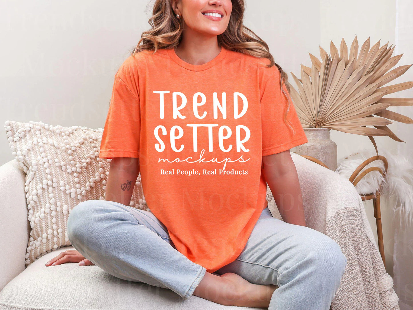 Heather Orange Gildan Softstyle Unisex Tee