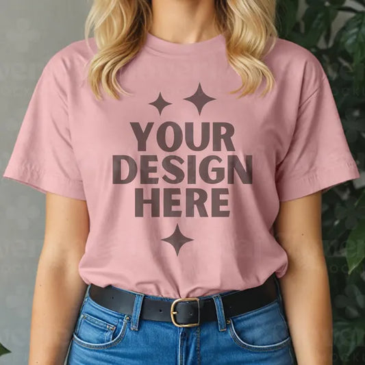 Heather Pink Bella+Canvas Unisex Tee