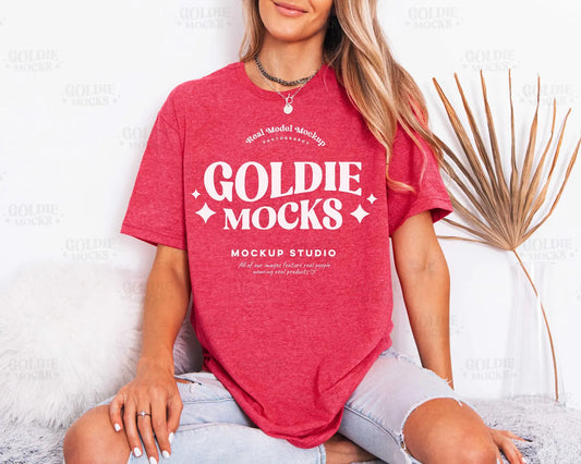 Heather Red Gildan Softstyle Unisex Tee