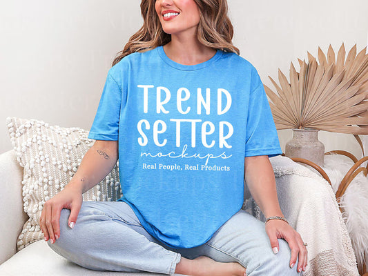 Heather Sapphire Gildan Softstyle Unisex Tee