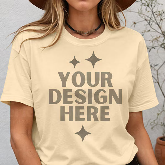 Heather Soft Cream Bella+Canvas Unisex Tee