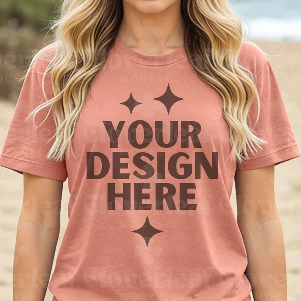 Heather Sunset Bella+Canvas Unisex Tee