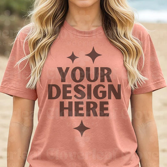 Heather Sunset Bella+Canvas Unisex Tee