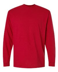 Red Gildan DryBlend Long Sleeve