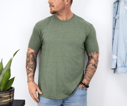 Heather Military Green Gildan Softstyle Unisex Tee
