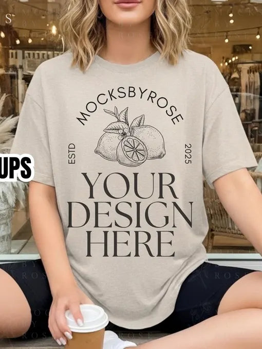 Heather Natural Bella+Canvas Unisex Tee